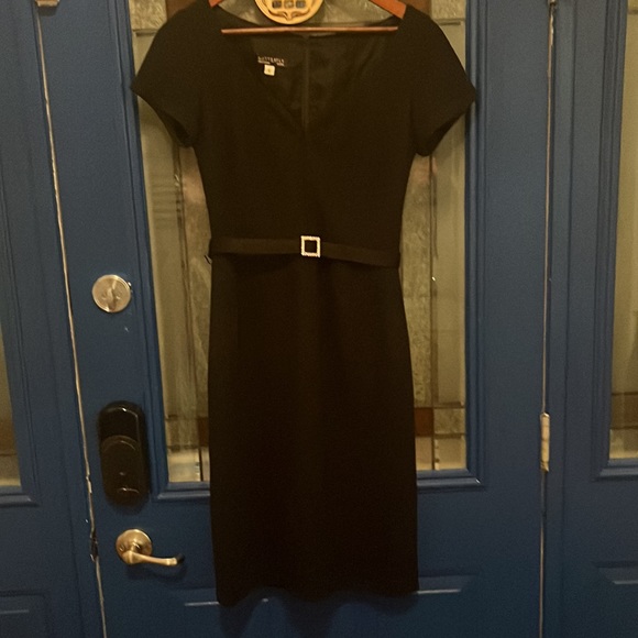 black dress rhinestone belt. hidden back zip one side belt loop need to sew on - Picture 2 of 7